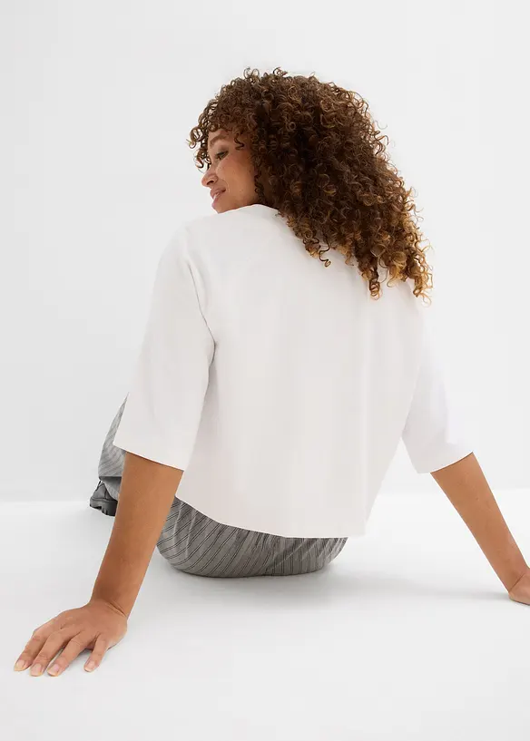 Sweat oversize doux en coton mélangé, bonprix