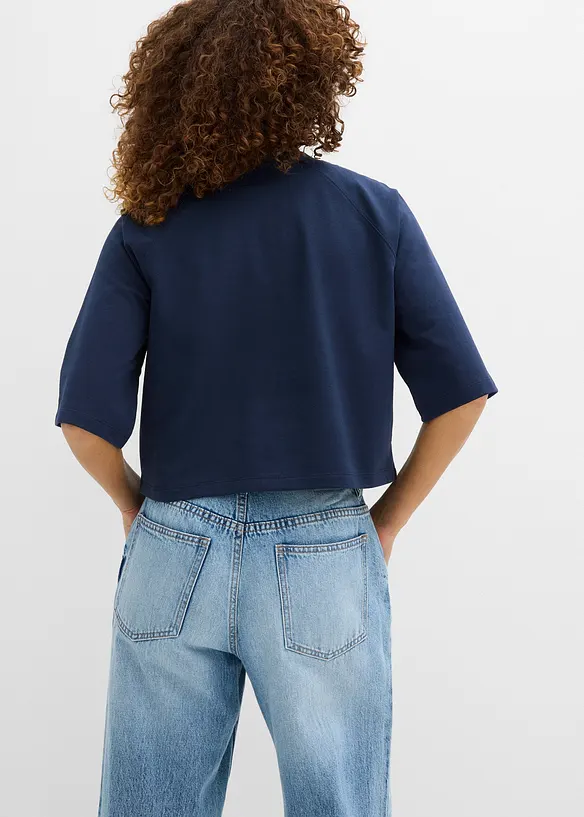 Sweat oversize doux en coton mélangé, bonprix