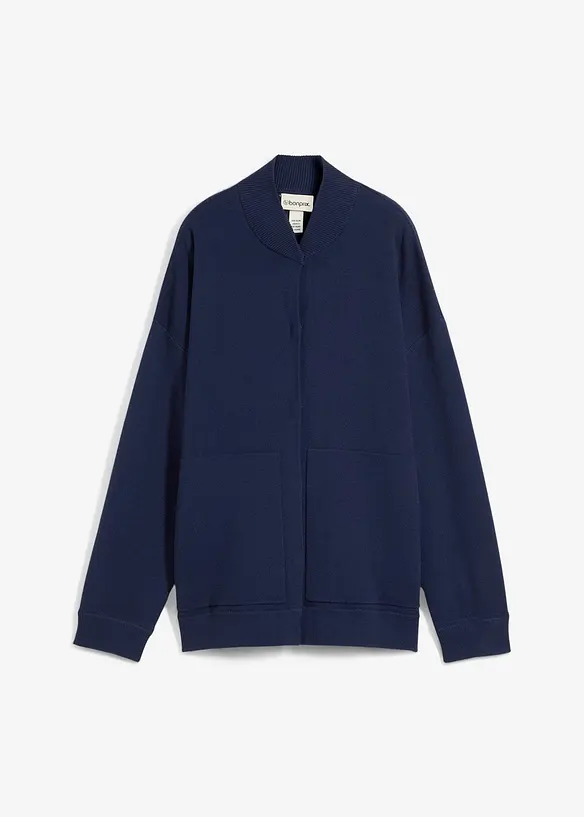 Gilet en maille oversize, laine mérinos, bonprix