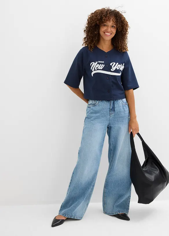 Sweat oversize doux en coton mélangé, bonprix