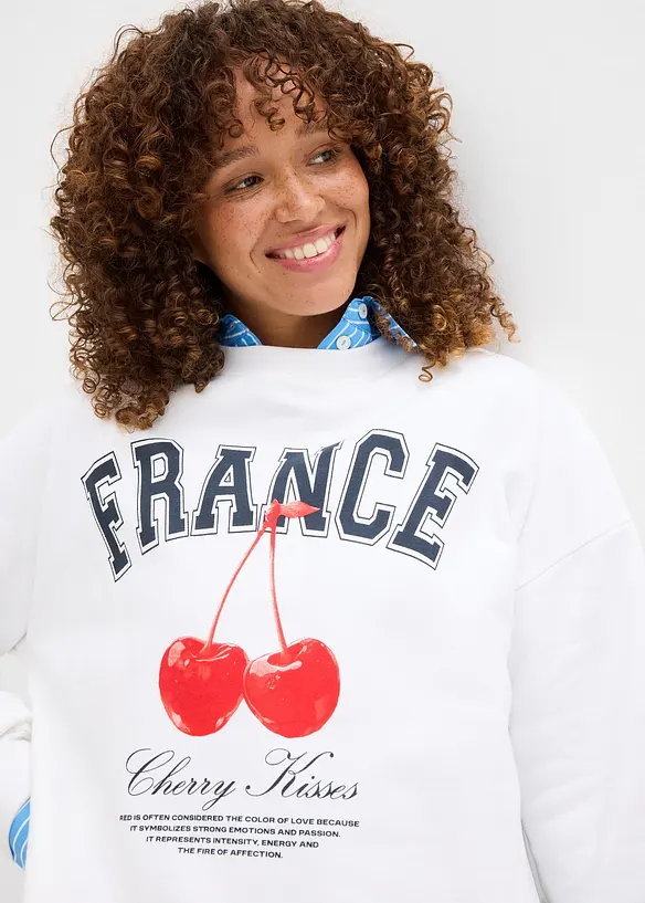 Sweat oversize 100% coton, bonprix