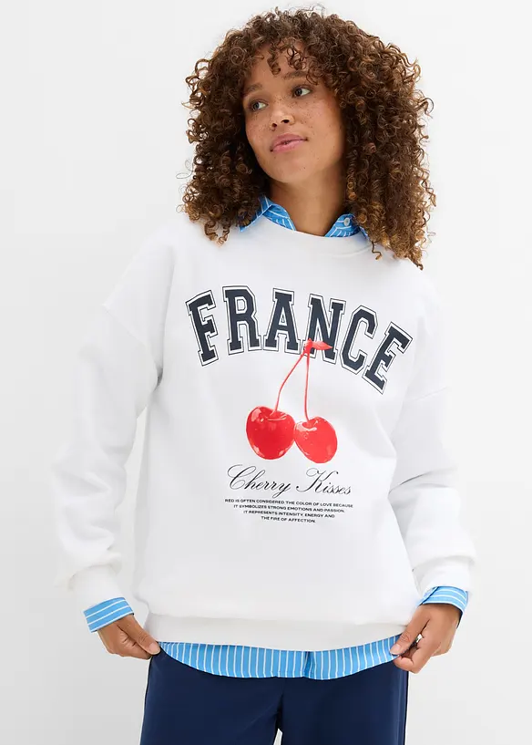 Sweat oversize 100% coton, bonprix