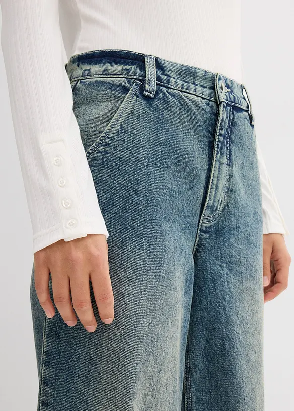 T-shirt manches longues côtelé, bonprix