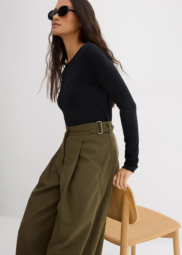 T-shirt manches longues en tissu léger, bonprix