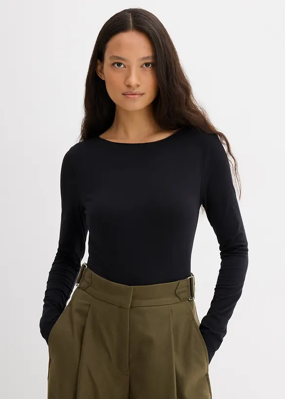 T-shirt manches longues en tissu léger, bonprix