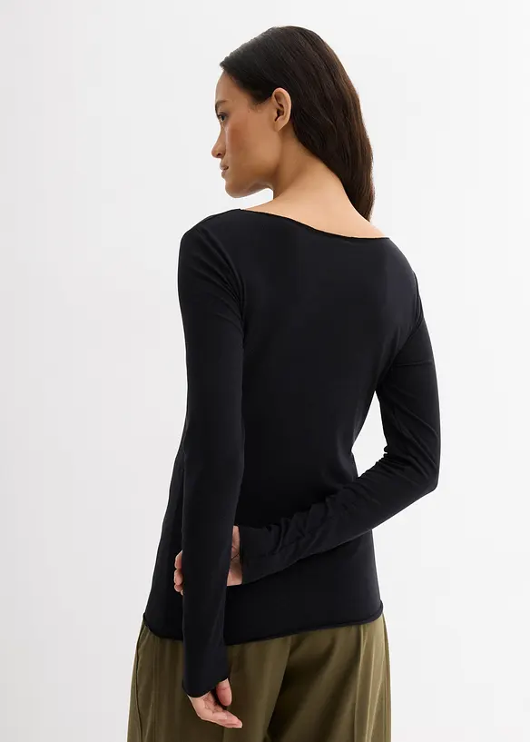 T-shirt manches longues en tissu léger, bonprix