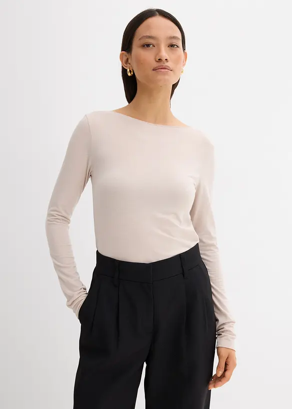 T-shirt manches longues en tissu léger, bonprix