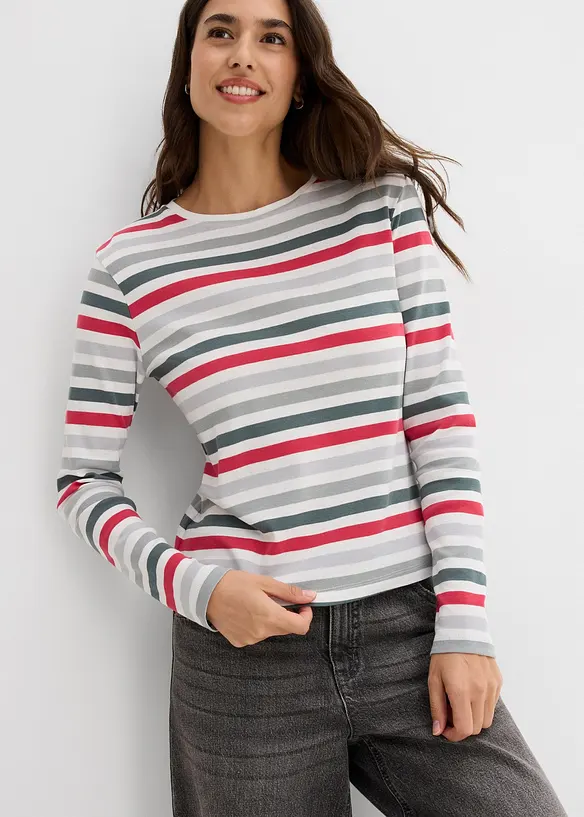 T-shirt manches longues 100% coton, bonprix