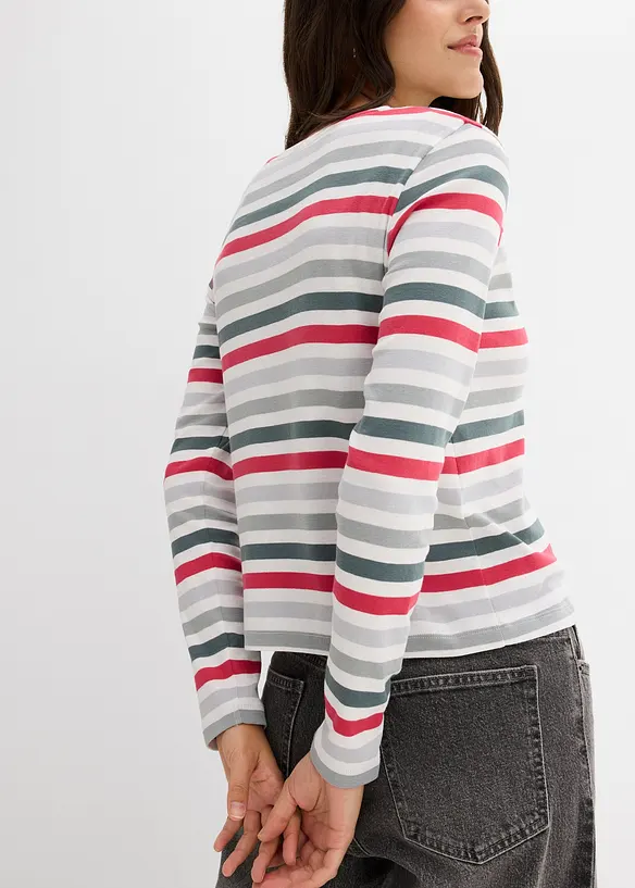 T-shirt manches longues 100% coton, bonprix