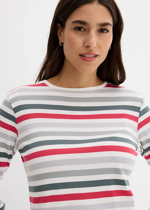 T-shirt manches longues 100% coton, bonprix