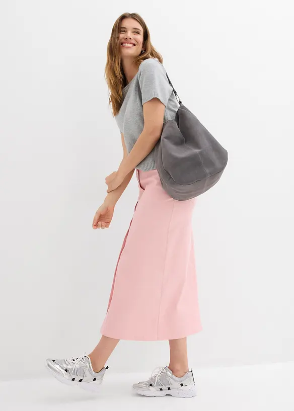 Jupe midi en twill, bonprix