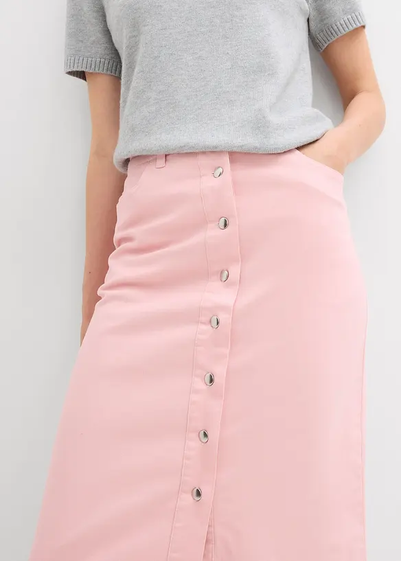 Jupe midi en twill, bonprix