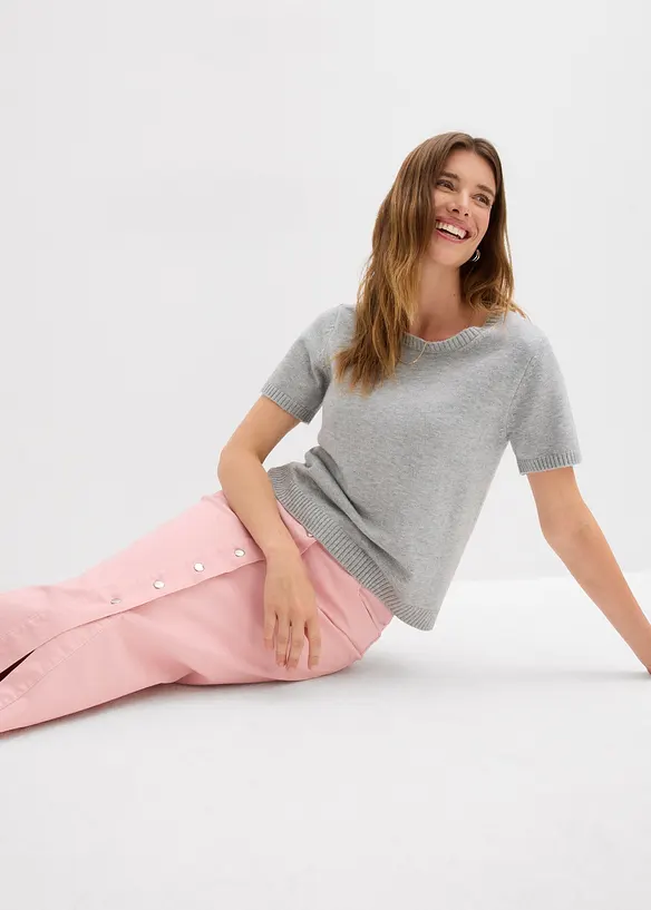 Jupe midi en twill, bonprix