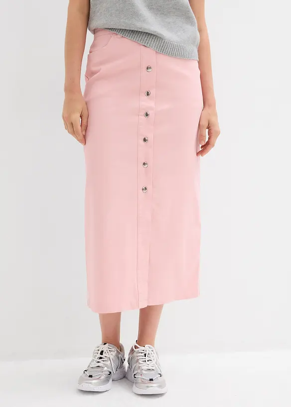 Jupe midi en twill, bonprix