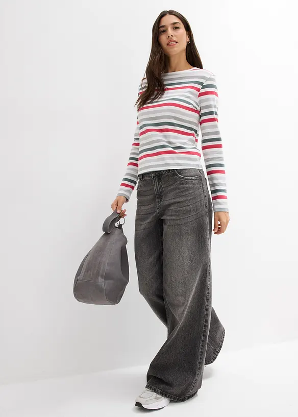 T-shirt manches longues 100% coton, bonprix