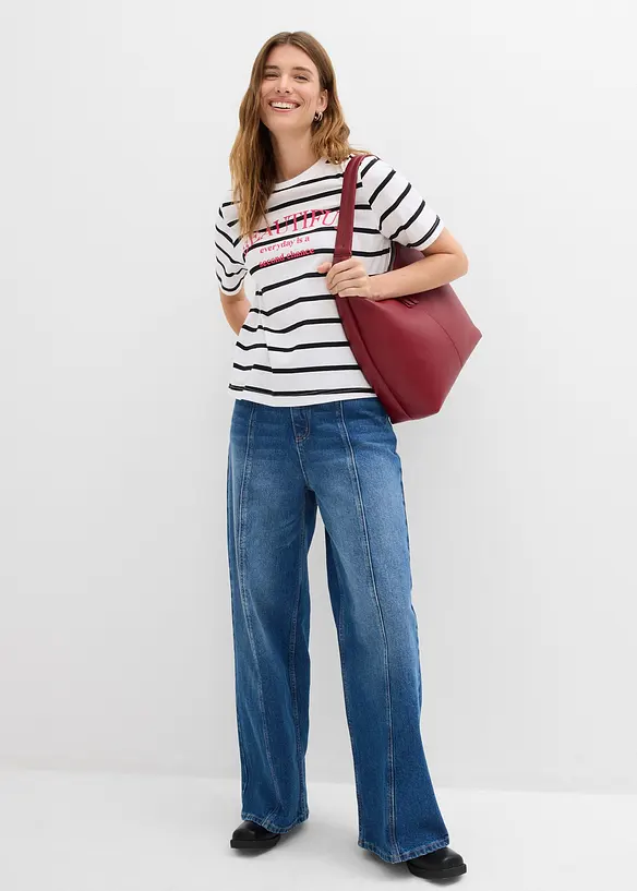 T-shirt rayé 100% coton, bonprix