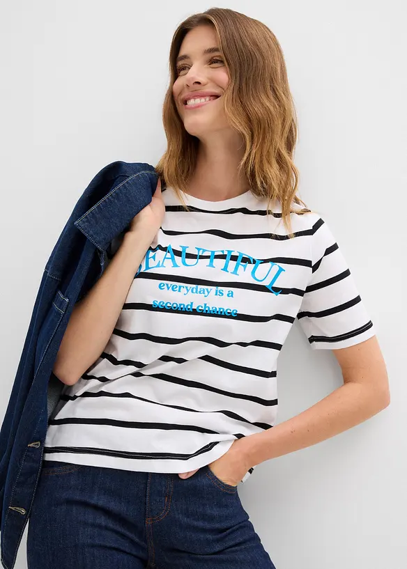 T-shirt ray&eacute; 100% coton, bonprix