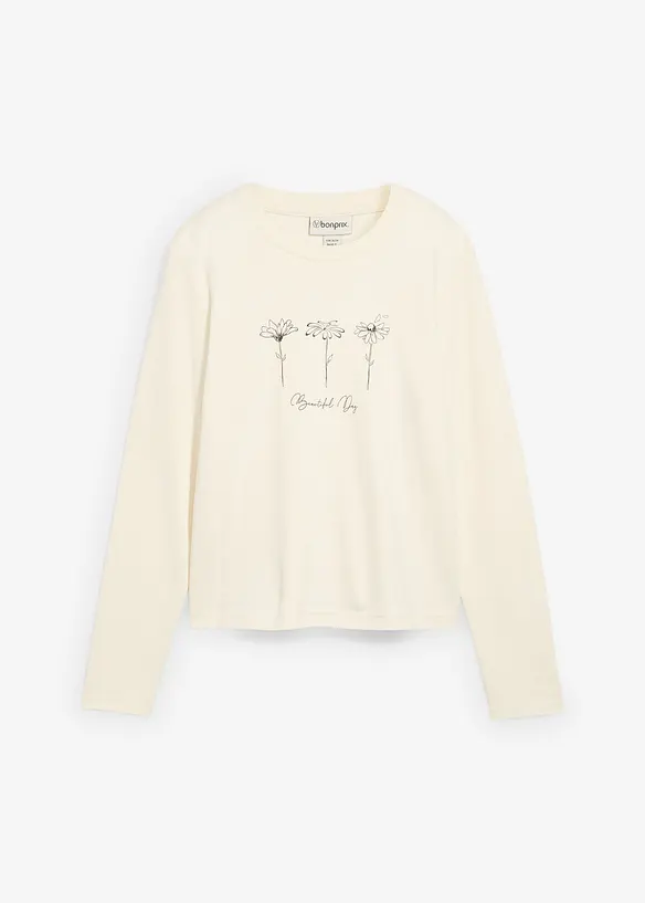 T-shirt manches longues 100% coton, bonprix