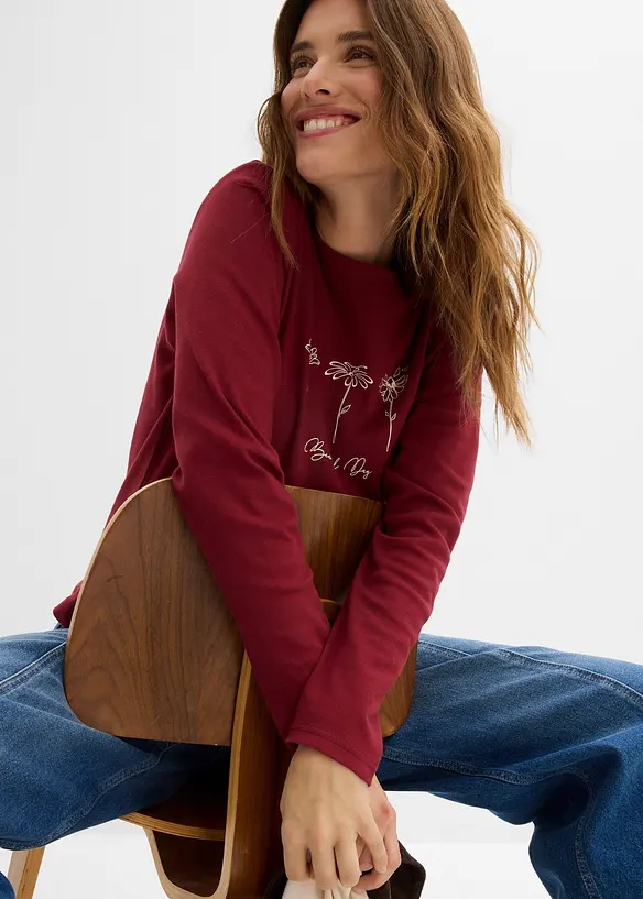 T-shirt manches longues 100% coton, bonprix