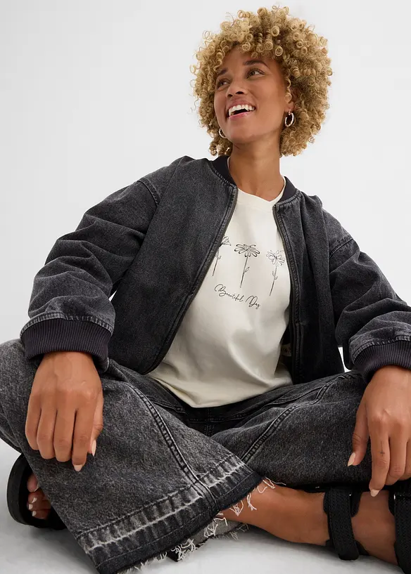 T-shirt manches longues 100% coton, bonprix