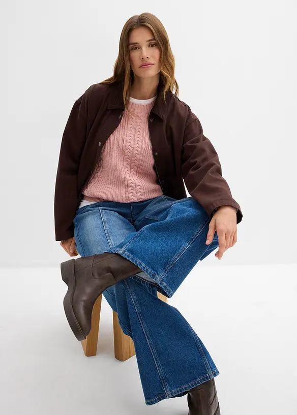 Pull sans manches en coton mélangé, bonprix