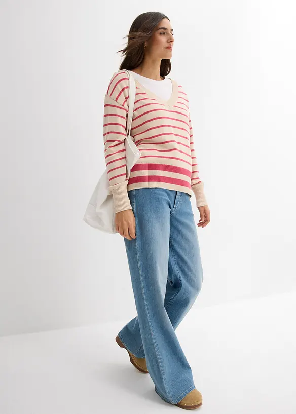 Pull en coton mélangé, bonprix