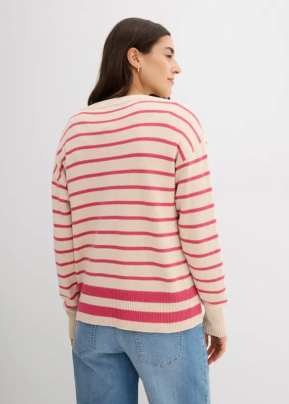 Pull en coton mélangé, bonprix