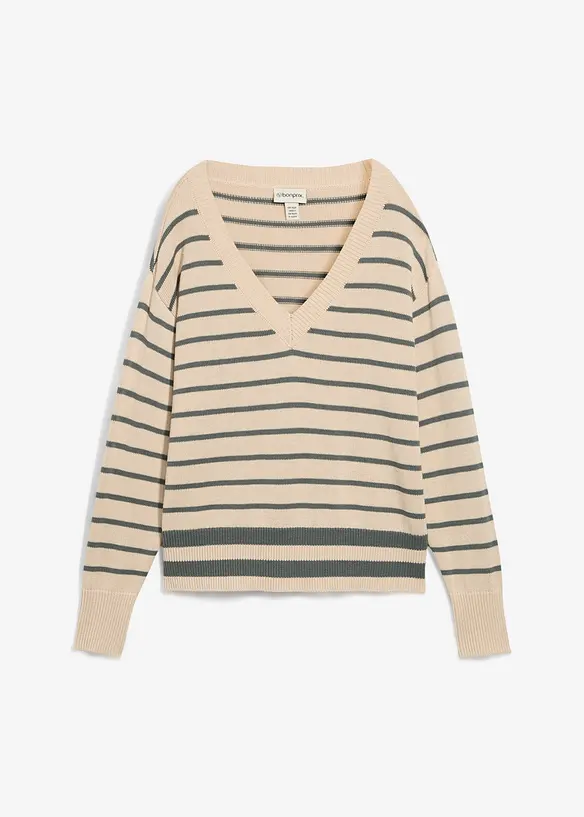 Pull en coton mélangé, bonprix