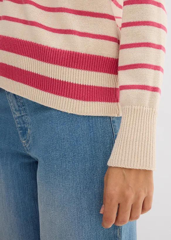 Pull en coton mélangé, bonprix
