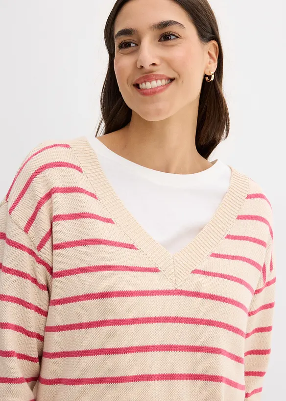 Pull en coton mélangé, bonprix
