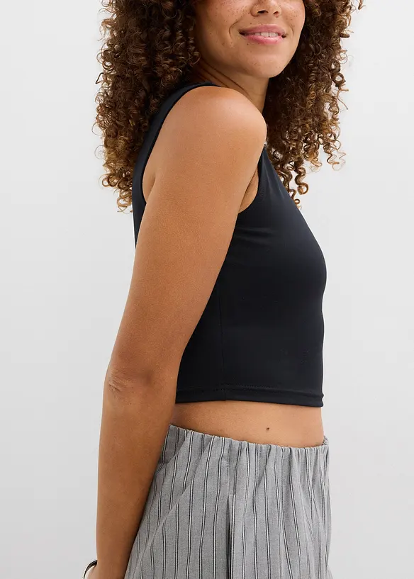 Lot de 2 crop tops ajustés, bonprix