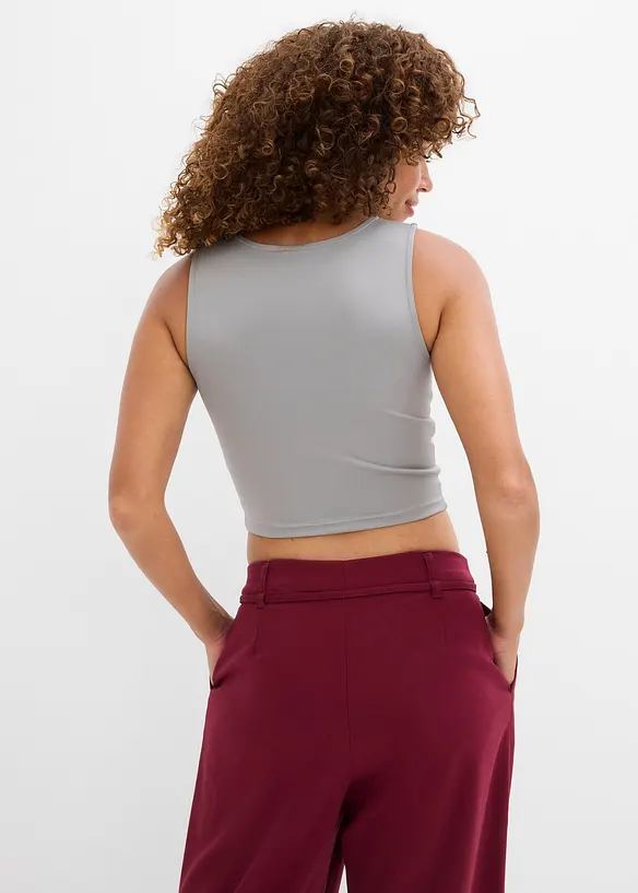 Lot de 2 crop tops ajustés, bonprix