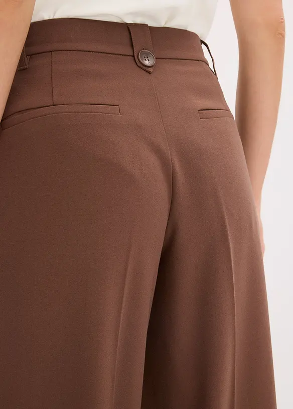 Pantalon fluide &agrave; pinces en viscose m&eacute;lang&eacute;e, bonprix