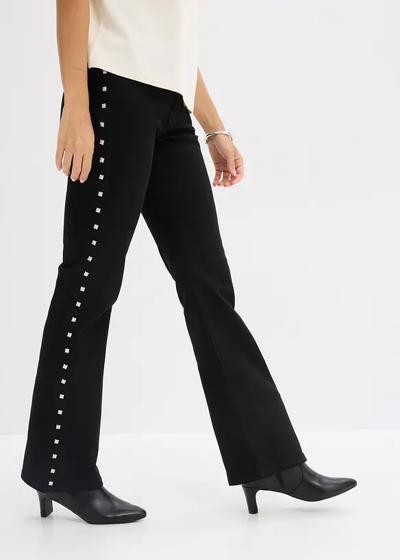 Pantalon twill à rivets, bonprix