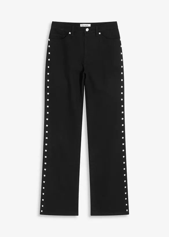Pantalon twill à rivets, bonprix