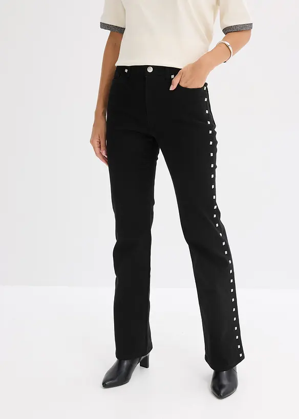 Pantalon twill à rivets, bonprix