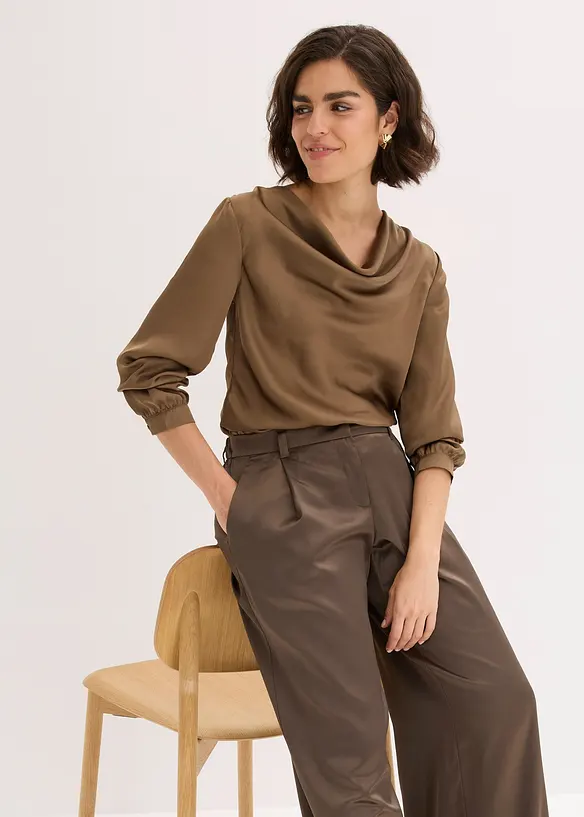 Pantalon de tailleur satiné, bonprix