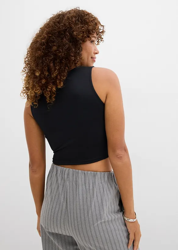 Lot de 2 crop tops ajustés, bonprix