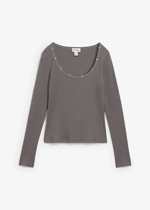 T-shirt côtelé 100% coton, bonprix