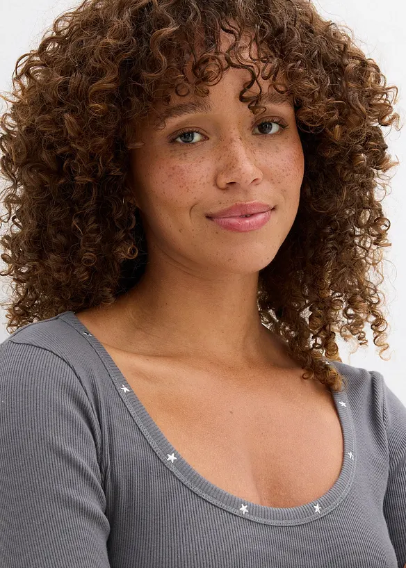 T-shirt côtelé 100% coton, bonprix