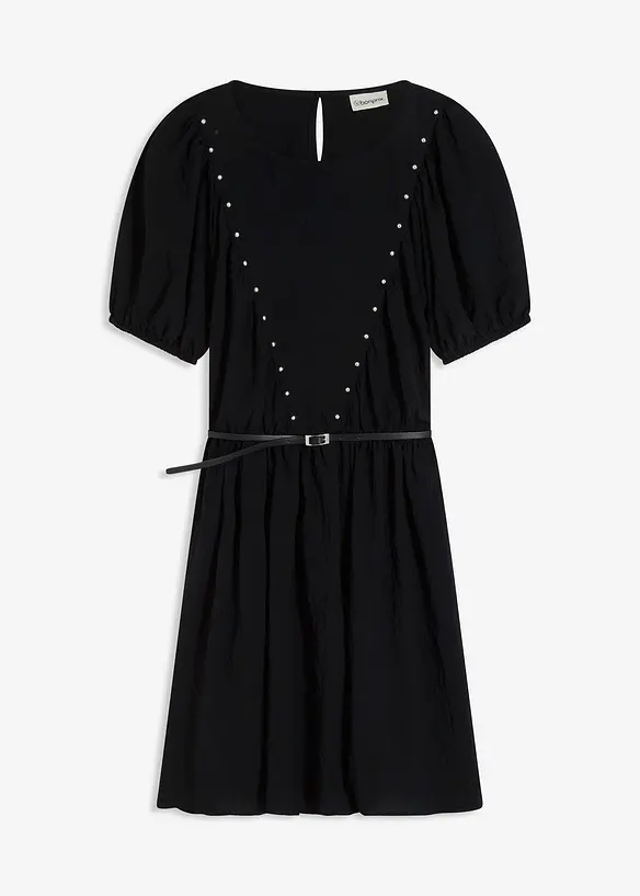 Robe avec ceinture et rivets, bonprix
