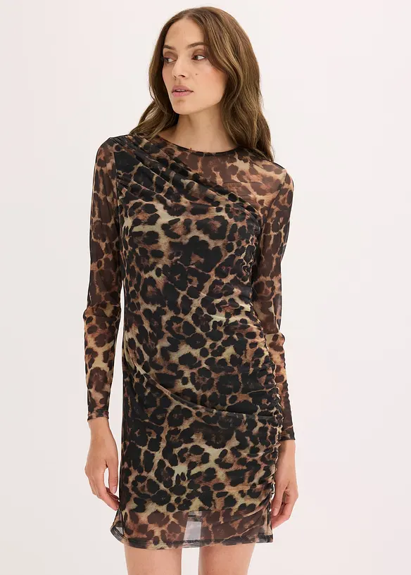 Robe courte &agrave; fronces, bonprix