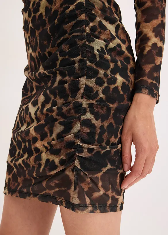 Robe courte &agrave; fronces, bonprix