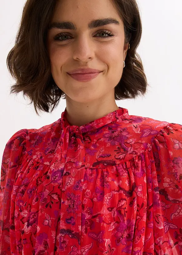 Blouse &agrave; lavalli&egrave;re en cr&ecirc;pe, bonprix