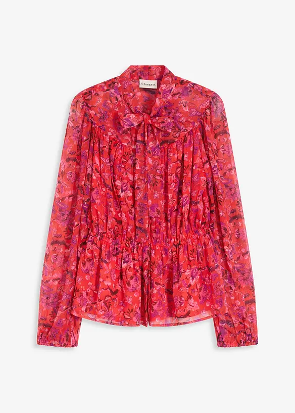 Blouse &agrave; lavalli&egrave;re en cr&ecirc;pe, bonprix