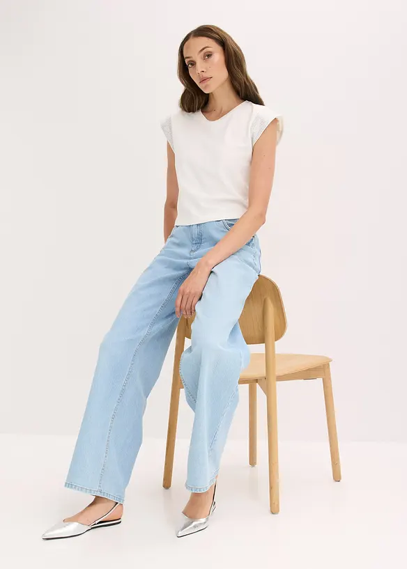 T-shirt &agrave; &eacute;paulettes, bonprix