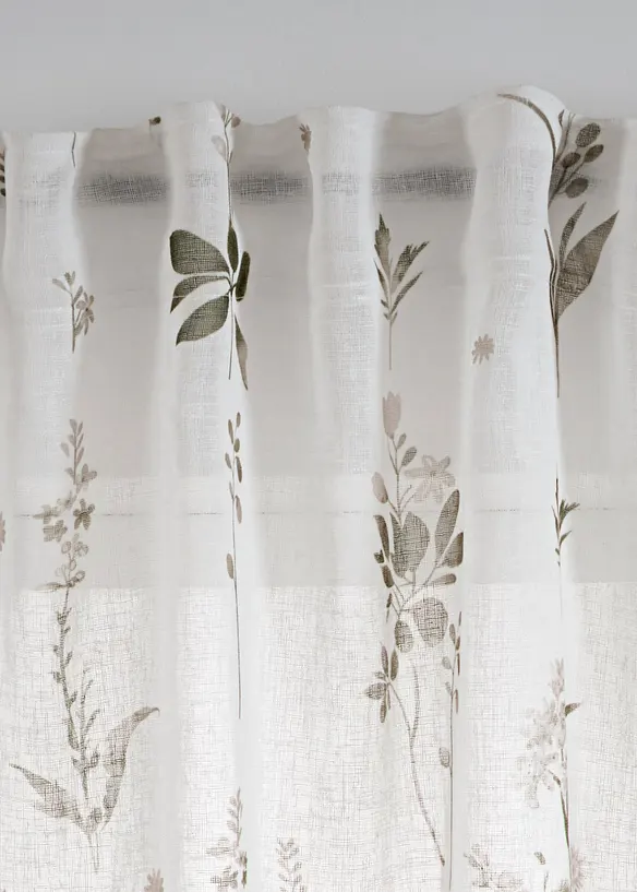 Voilage &agrave; imprim&eacute; floral (1 pce), bonprix