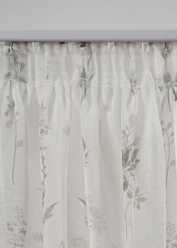 Voilage &agrave; imprim&eacute; floral (1 pce), bonprix