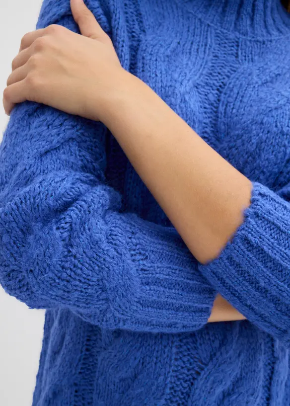 Pull en maille torsadée, bonprix