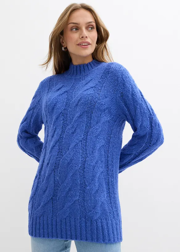 Pull en maille torsadée, bonprix